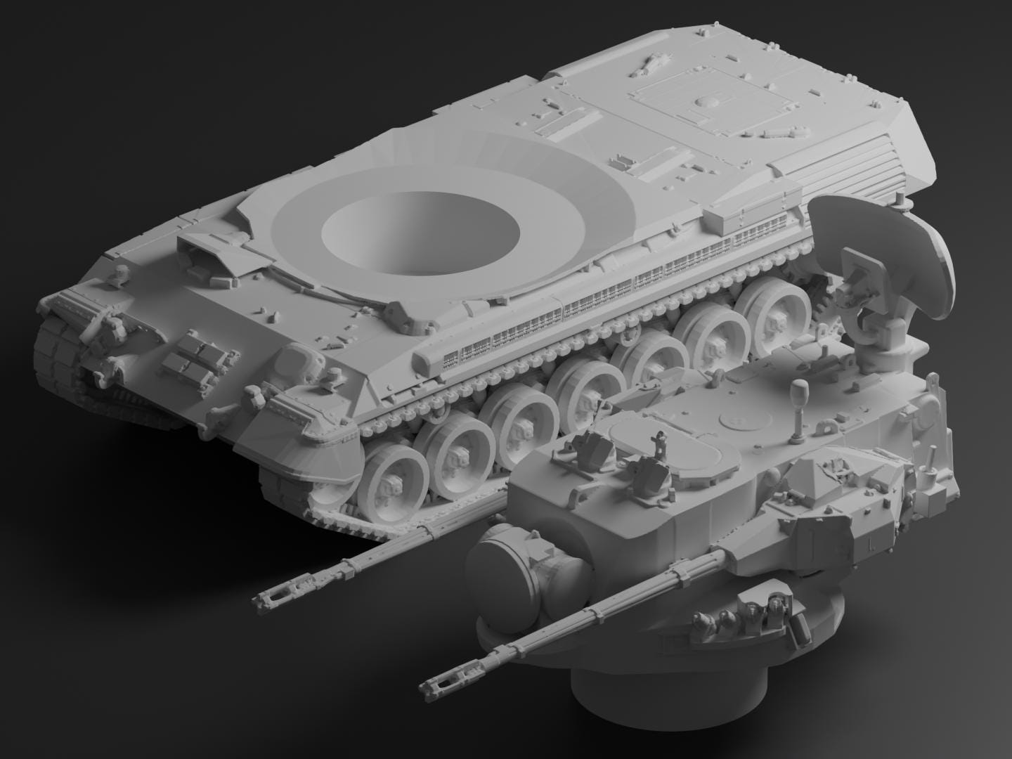 Flakpanzer Gepard Unpainted Miniature – Dark Grey Resin SPAAG – 1/48 • 1/56 • 1/64 • 1/72 • 1/76 • 1/87 • 1/100 • 1/144