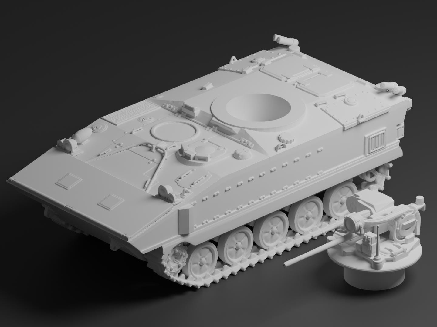 AMX-10P Unpainted Miniature – Dark Grey Resin French Infantry Fighting Vehicle – 1/48 • 1/56 • 1/64 • 1/72 • 1/76 • 1/87 • 1/100 • 1/144
