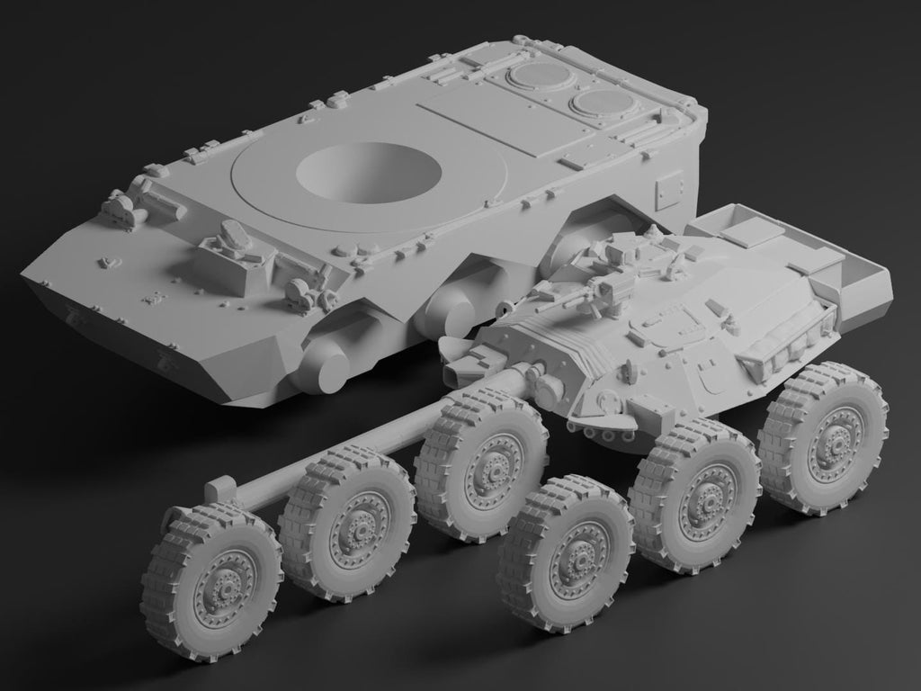 AMX-10 RC Unpainted Miniature – Dark Grey Resin French Armoured Recon Vehicle – 1/48 • 1/56 • 1/64 • 1/72 • 1/76 • 1/87 • 1/100 • 1/144