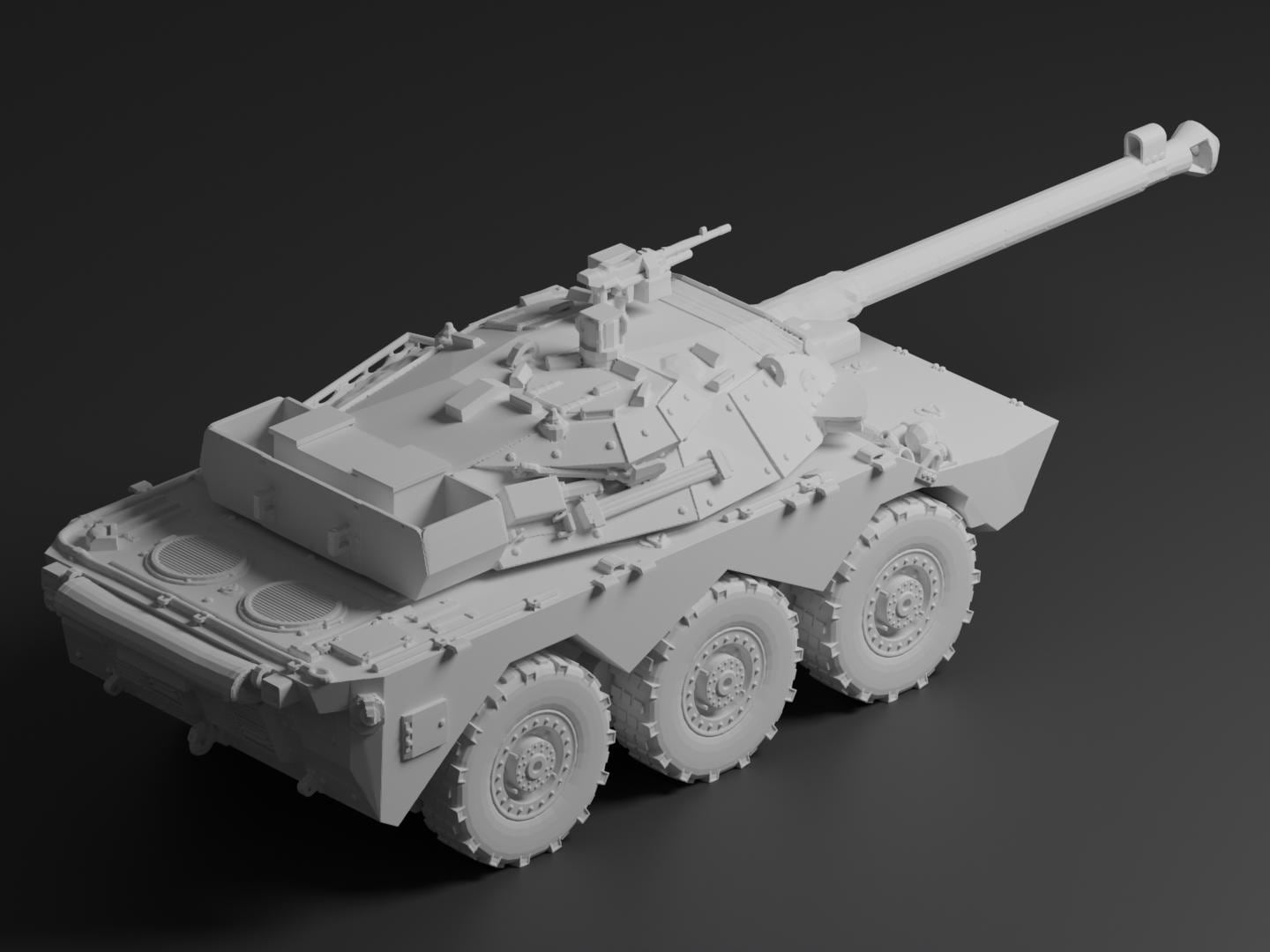 AMX-10 RC Unpainted Miniature – Dark Grey Resin French Armoured Recon Vehicle – 1/48 • 1/56 • 1/64 • 1/72 • 1/76 • 1/87 • 1/100 • 1/144