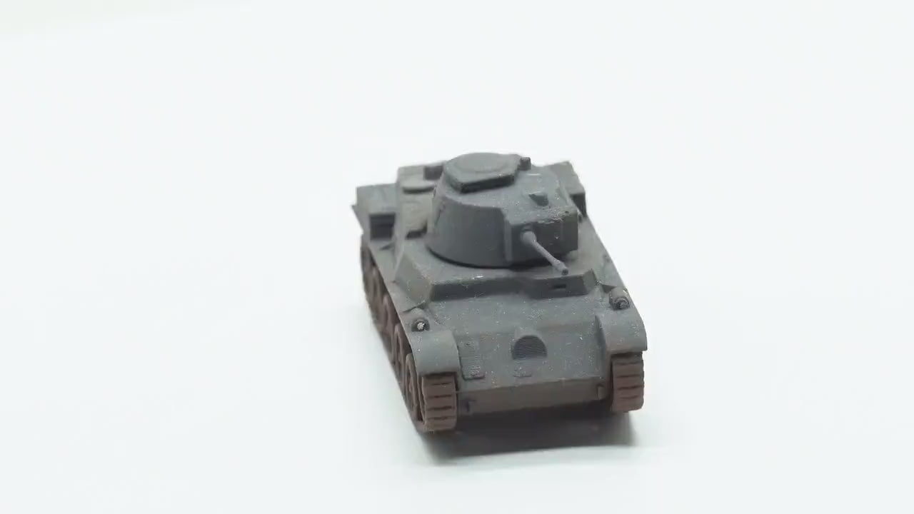 38M Toldi Unpainted Miniature – Black Resin Hungarian Light Tank – 1/48 • 1/56 • 1/64 • 1/72 • 1/76 • 1/87 • 1/100 • 1/144