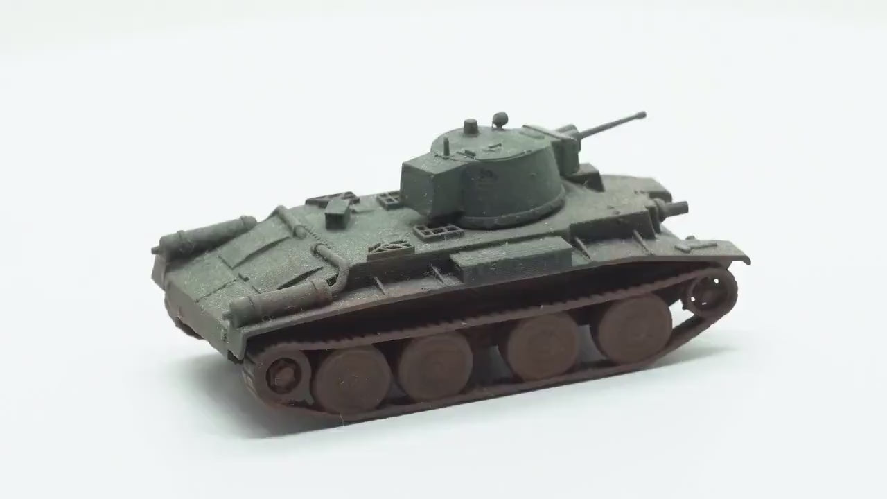 10TP Unpainted Miniature – Black Resin Polish Cruiser Tank – 1/48 • 1/56 • 1/64 • 1/72 • 1/76 • 1/87 • 1/100 • 1/144